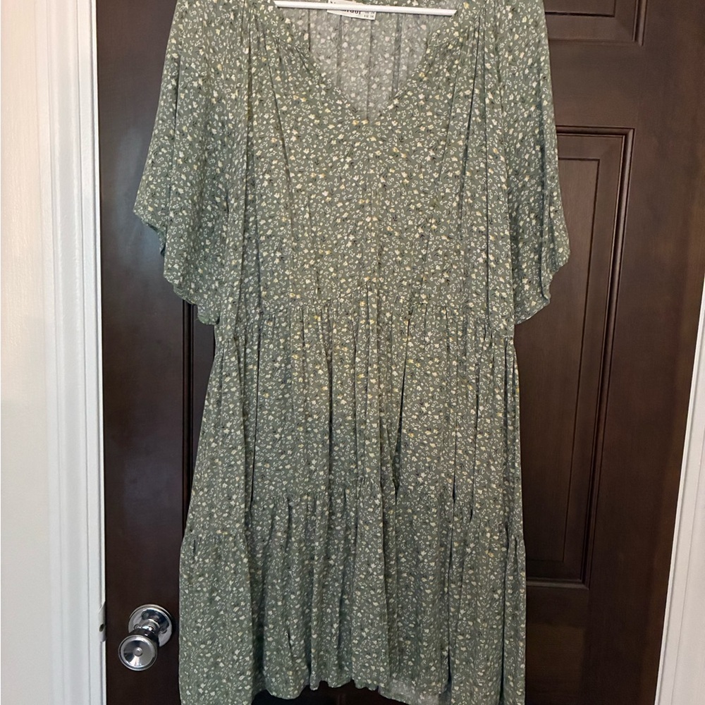 Floral Green Dress